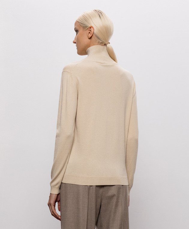 Max Mara Weekend Бежевый гольф KIKU с шелком и шерстью WKDKIKU изображение 4