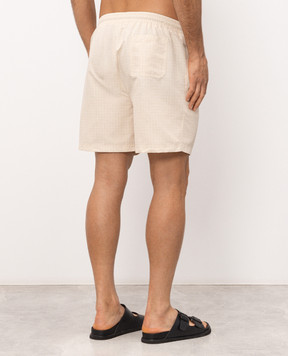 Brunello Cucinelli Желтые шорты для плавания с вышивкой эмблемы MR847043P
