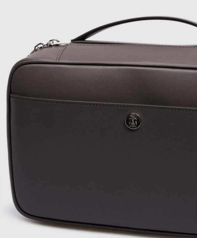 Brunello Cucinelli Коричнева шкіряна сумка Travel MWZNBU441 зображення 4