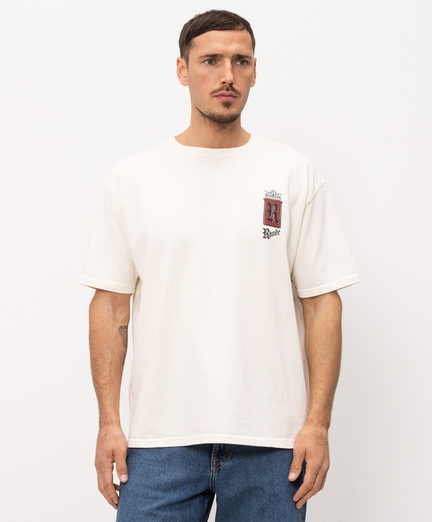Rhude Футболка Fumar цвета айвори RHSS26TT07012 изображение 3