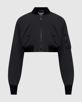 Balenciaga Черный укороченный бомбер A0029MTTO29