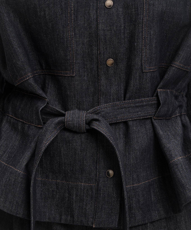 Brunello Cucinelli Синяя джинсовая куртка MP125M1E06 изображение 5