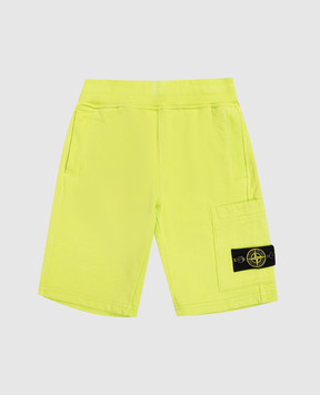 Stone Island Дитячі зелені шорти з патчем логотипа L1S166200006S004014