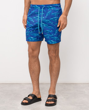 Vilebrequin Синие шорты для плавания Sparkling Whales MAHEJ308