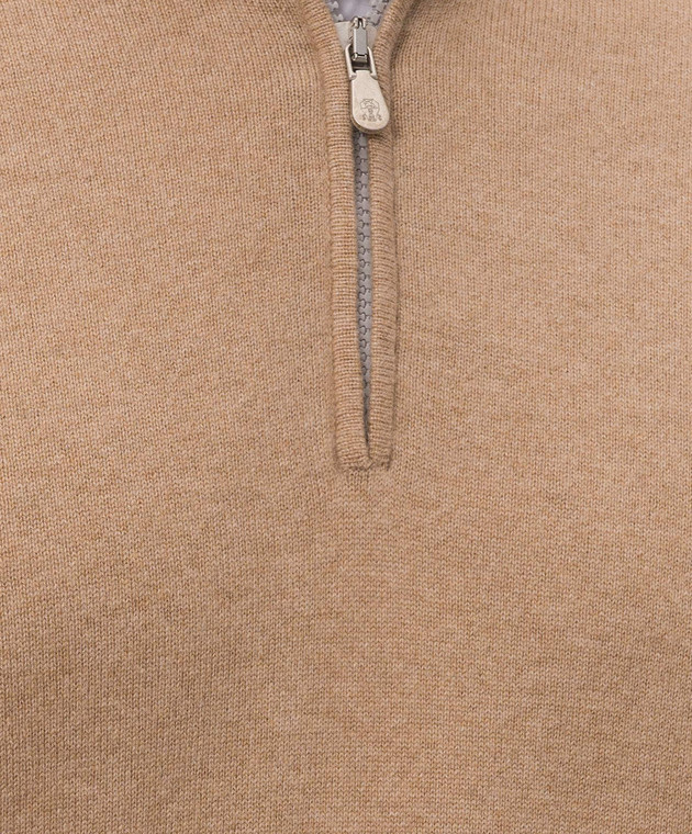 Brunello Cucinelli Бежевый джемпер из кашемира M2200124 изображение 5
