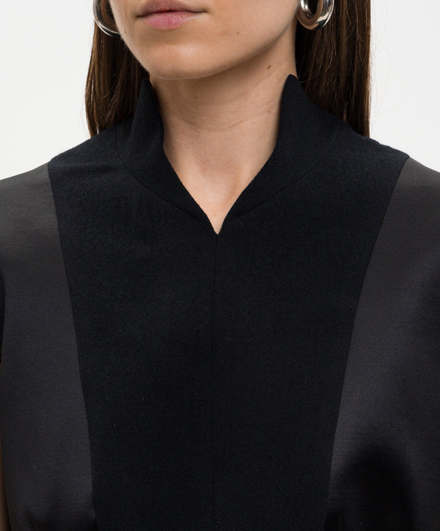 Marc Le Bihan Чорний топ з вовни та шовку 26112 зображення 5