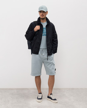 C.P. Company Блакитна футболка з логотипом MTS141A110579W