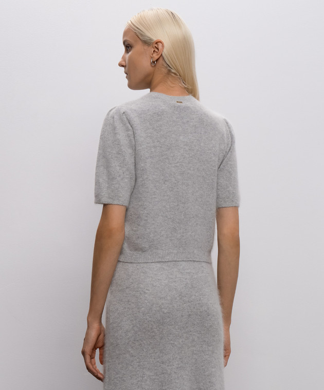 Twinset Серый кардиган с аппликациями 262TP3061 изображение 4
