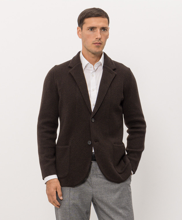 Cashmere&Whiskey Чорний блейзер з кашеміру MU9471312341R зображення 3