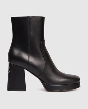 Valentino Чорні шкіряні ботильйони Fawcette 7W0S0NF1DSH