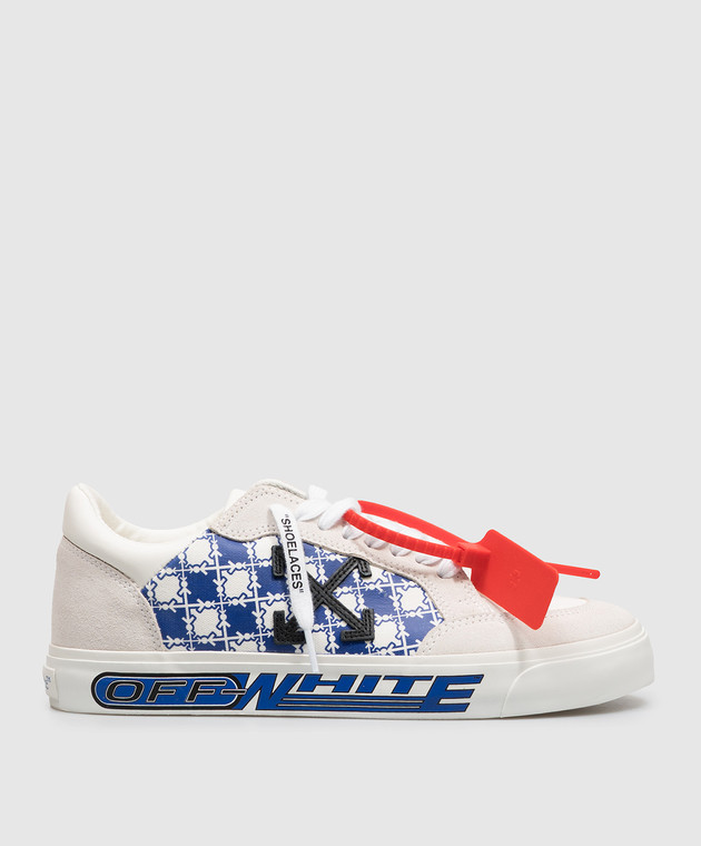 Off-White Комбинированные кроссовки M-Vulc Low цвета айвори OF06006101