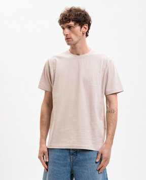 Off-White Бежева футболка Outline Double Arrow 44MAA027S26J003