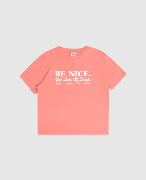 Sporty & Rich Дитяча рожева футболка Be Nice TO048712003PI22