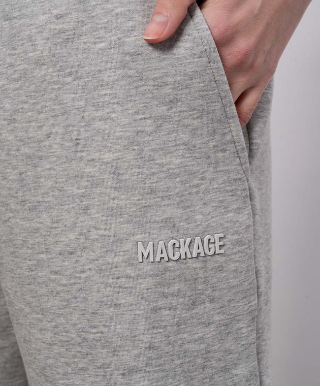 Mackage Серые меланжевые джоггеры NEV-R с фактурным логотипом NEVR изображение 5