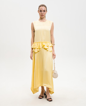 Jil Sander Жовта сукня з рюшами J02CT0575J65022