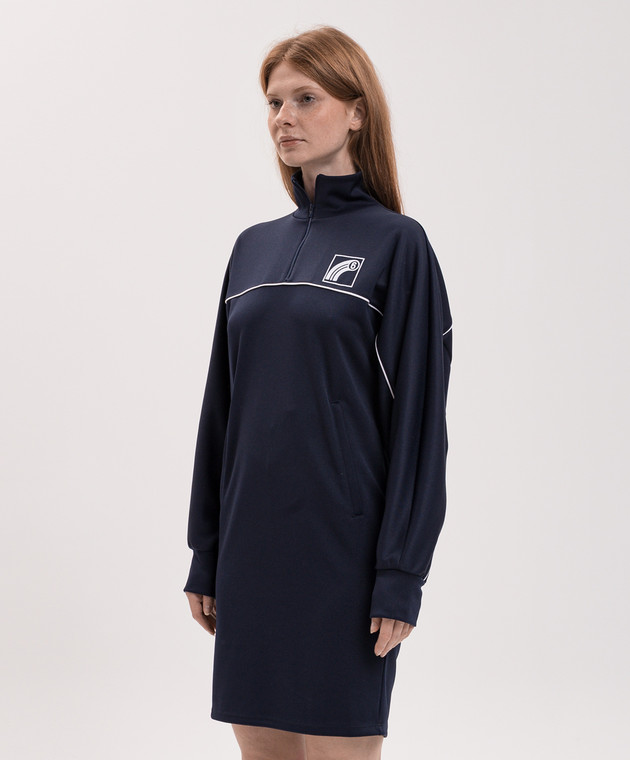 Maison Margiela MM6 Синее платье с контрастным принтом S62DA0103M25046 изображение 3