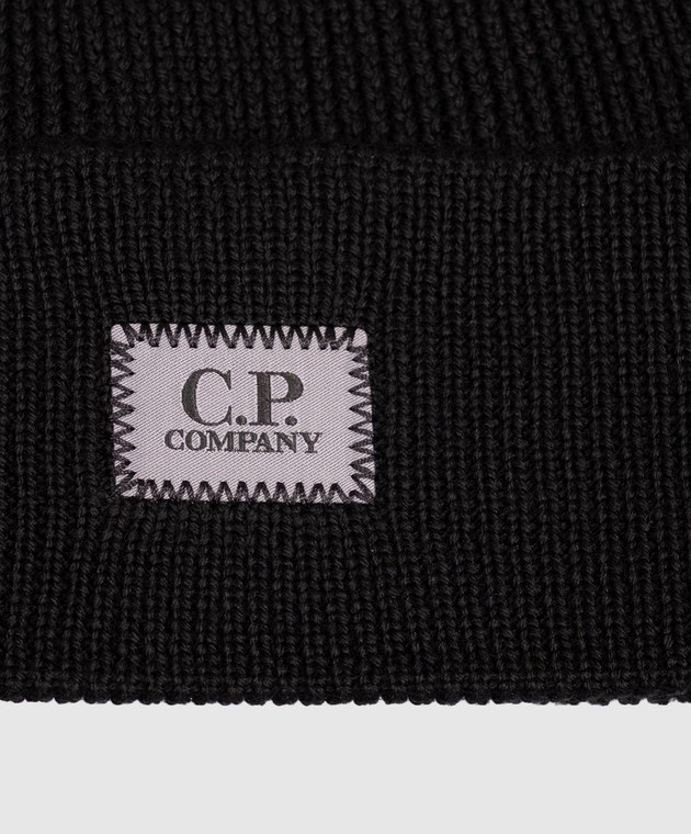 C.P. Company Шапка черного цвета из шерсти MAC141A005509A изображение 4