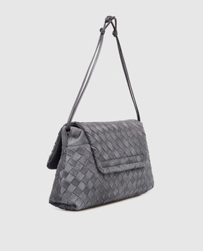 Bottega Veneta Серая замшевая сумка Giorno 857657V6FQ1