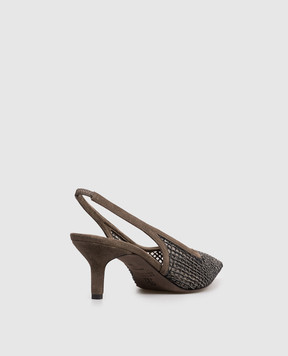 Brunello Cucinelli Коричневые слингбеки с цепочкой мониль MZSFC3215