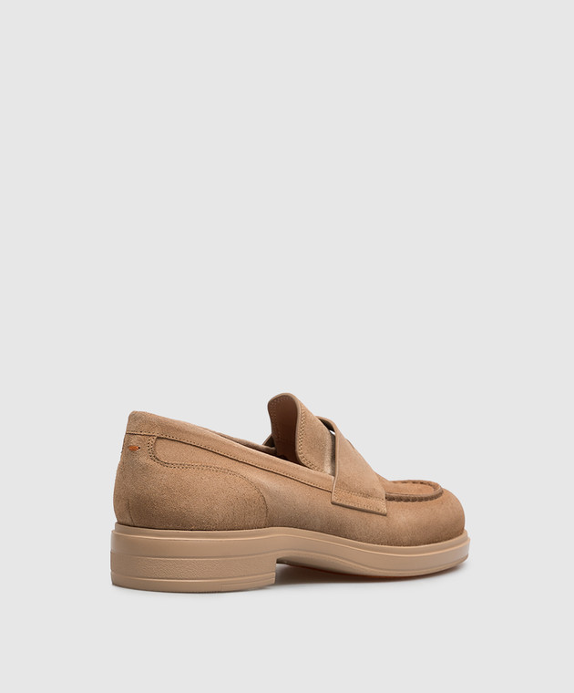 Santoni Коричневі замшеві лофери WUYW72448PKVNHSY зображення 3