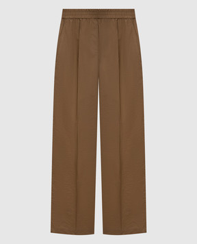 Brunello Cucinelli Коричневые брюки с хлопком M0F79P9131