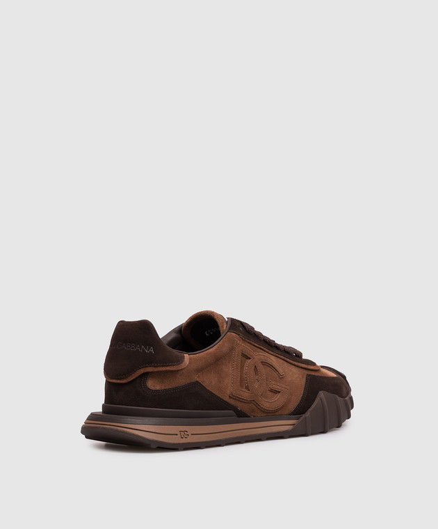 Dolce&Gabbana Коричневые замшевые кроссовки Dg Athletic CS2384A0836 изображение 3