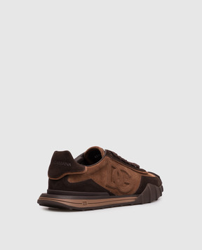 Dolce&Gabbana Коричневі замшеві кросівки Dg Athletic CS2384A0836