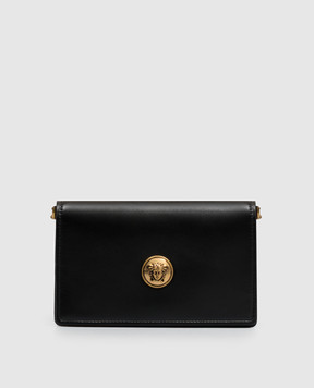 Versace Черная кожаная сумка кросс-боди Emblème 10264871A17449