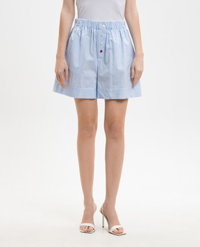 Solotre Голубые шорты в полоску M1AB0061