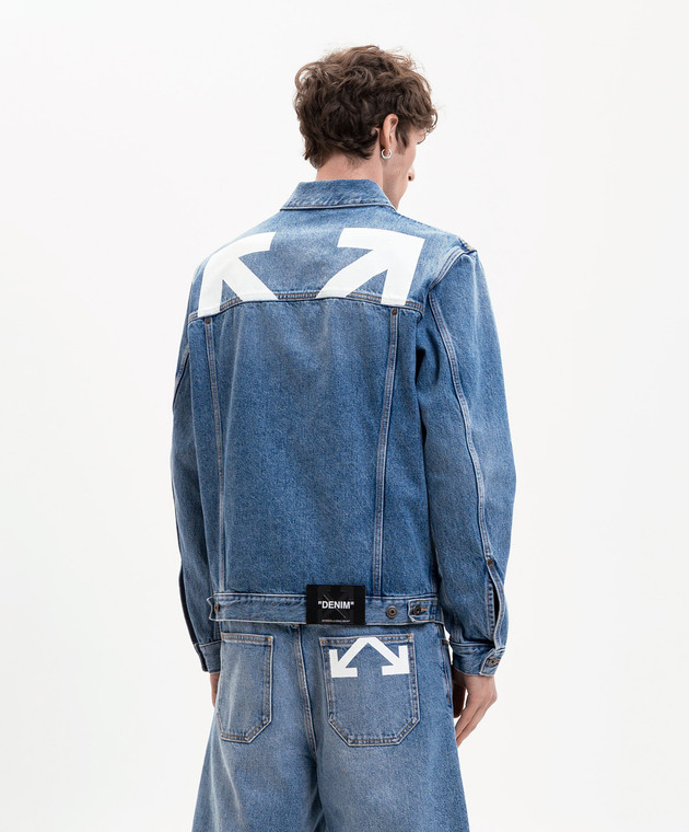 Off-White Синя джинсова куртка 44MYE09QS26D002 зображення 4