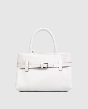 Gianni Notaro Біла шкіряна сумка Dollaro 235DOLLARONIKEL