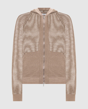 Peserico Коричневая спортивная куртка с льном S99115F129056T