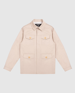 Balmain Дитяча бежева куртка BY2P47G0197