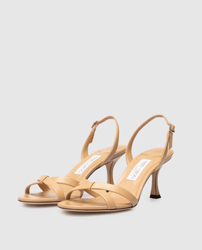 Jimmy Choo Бежеві шкіряні босоніжки ELSY ELSY70NAP