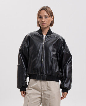 Maison Margiela MM6 Черный бомбер с тиснением логотипа S52AM0358M35455
