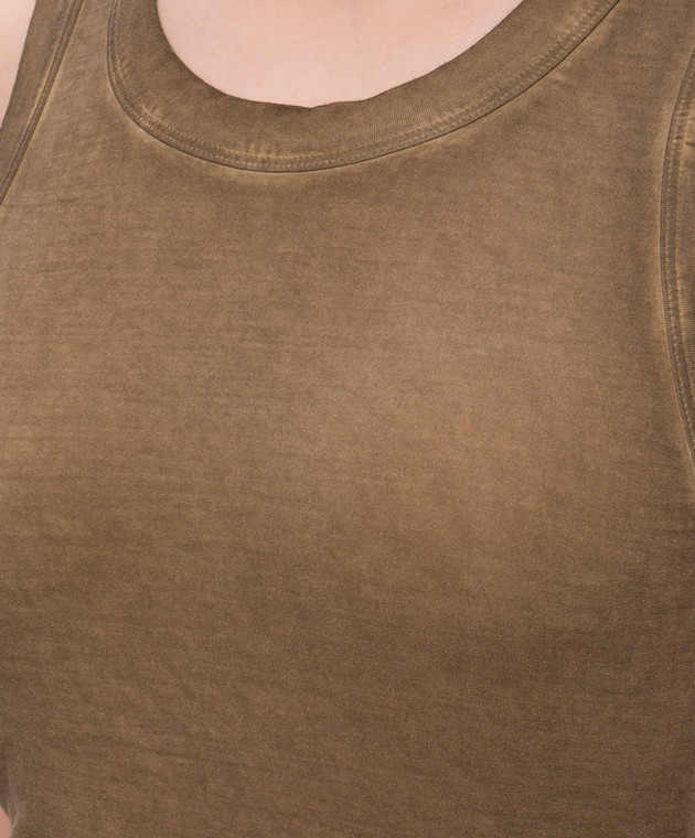 UMA WANG Коричнева майка Ti UW1030 зображення 5