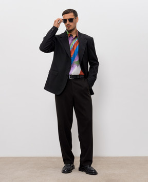 Versace Рубашка из шелка в брендовый принт 10245201A18681