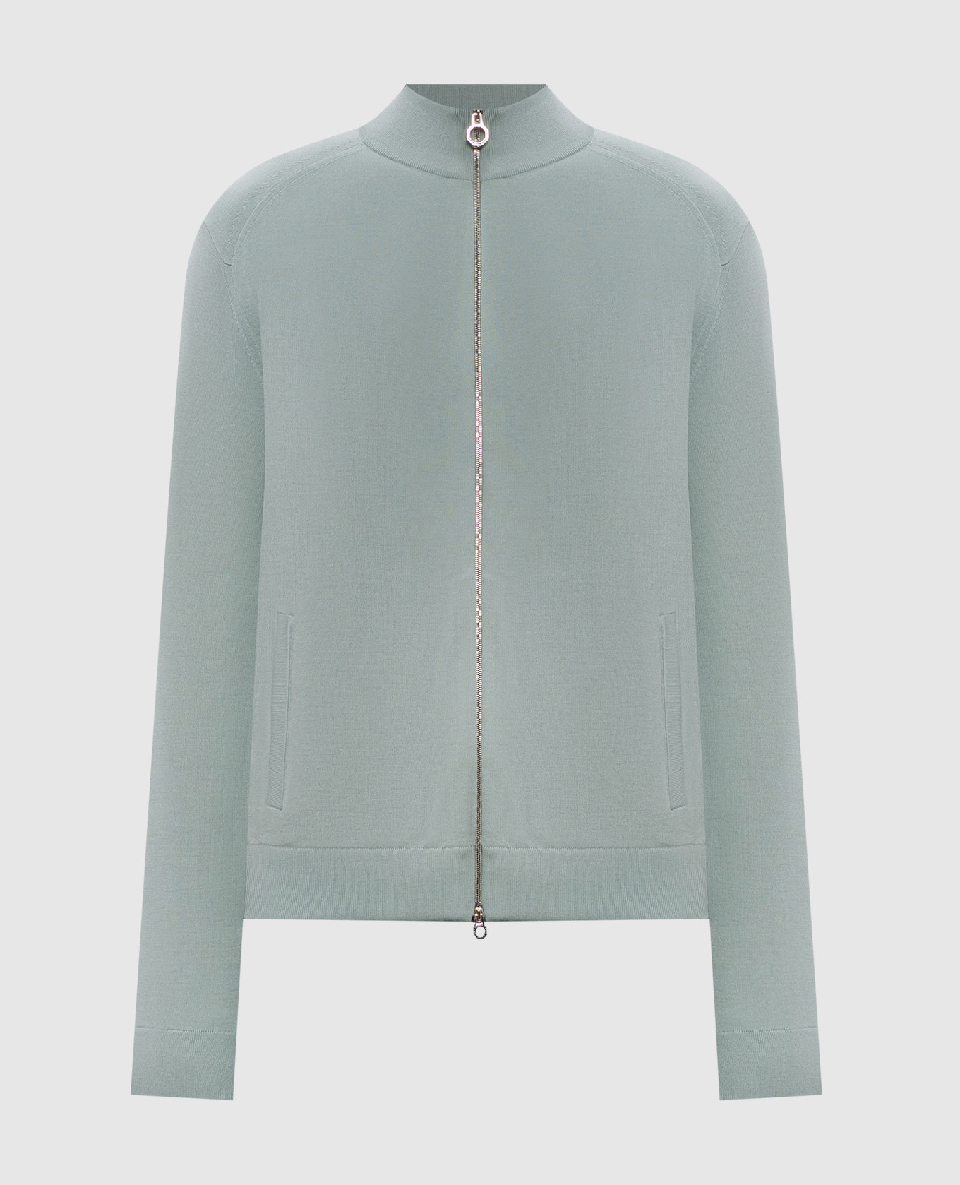 

Зеленая спортивная куртка из кашемира с эмблемой, Зеленый, Спортивные куртки