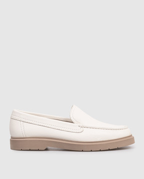 Brunello Cucinelli Білі шкіряні лофери MZDKG3255