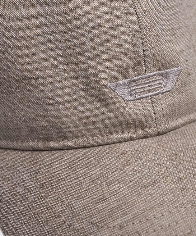 Sease Коричневая кепка с льном AC048TN147 изображение 4