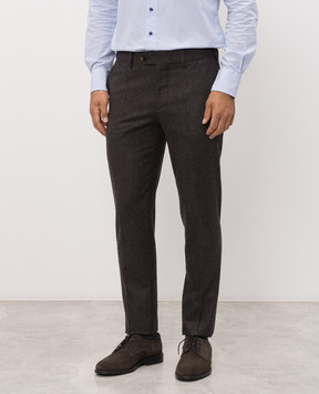 Brunello Cucinelli Темно-коричневі штани з вовни M038PI1770