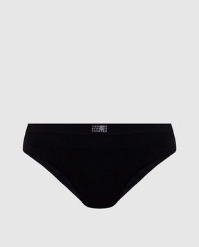 Maison Margiela MM6 Чорні трусики-сліпи з нашивкою емблеми MKL740010