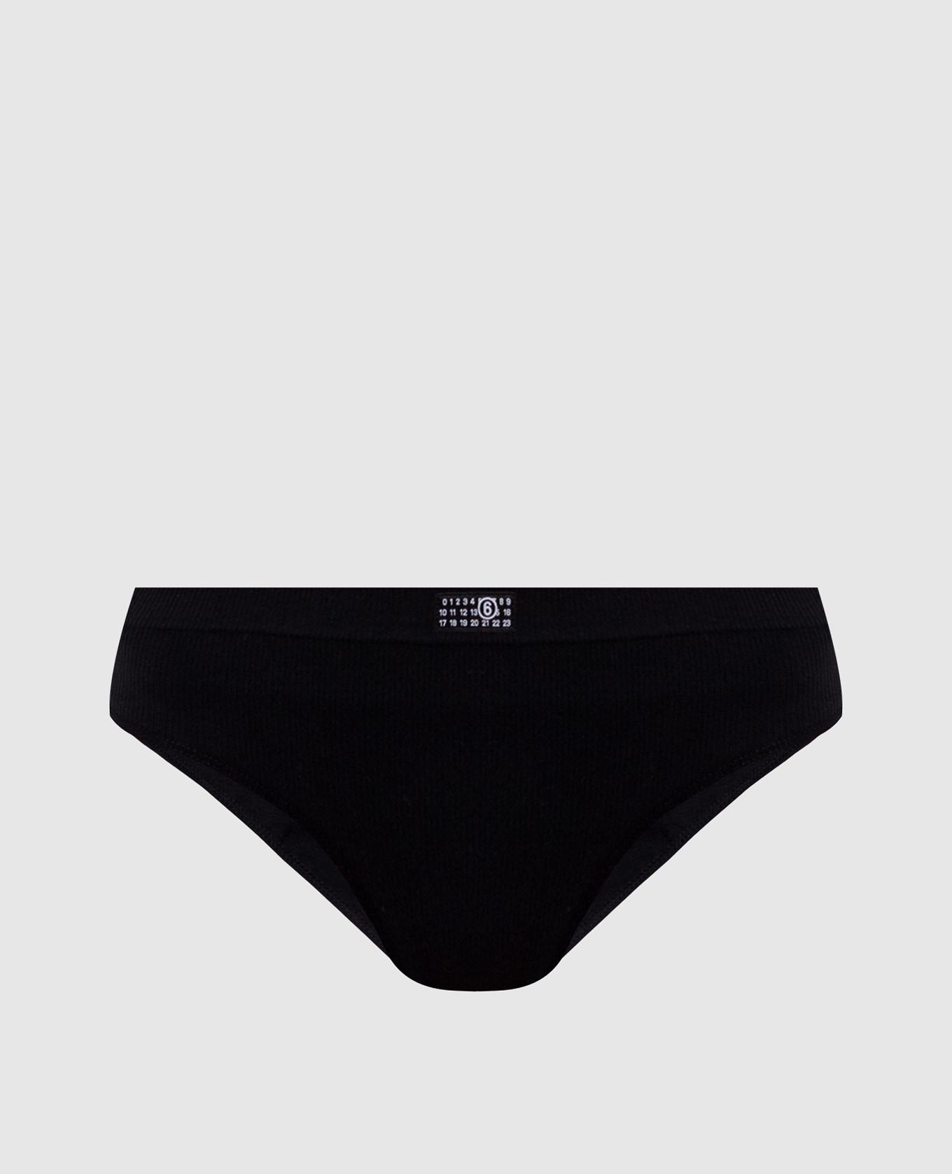 Черные трусики-слепы с нашивкой эмблемы