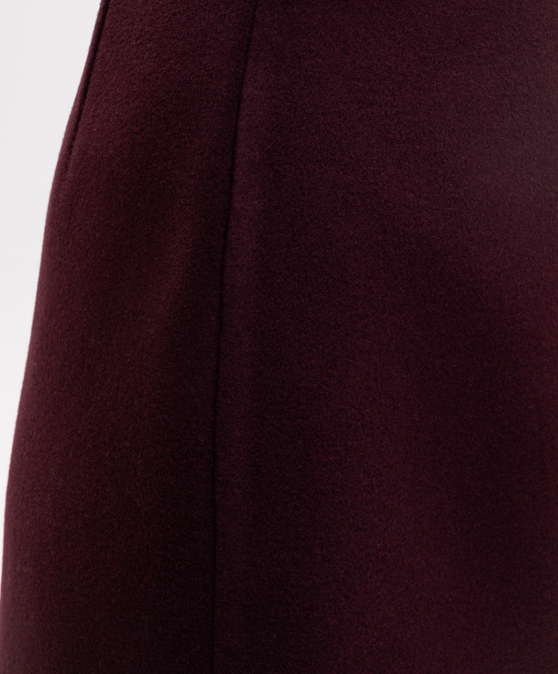 Ermanno Scervino Бордовая юбка мини из шерсти D492O350ZBG изображение 5