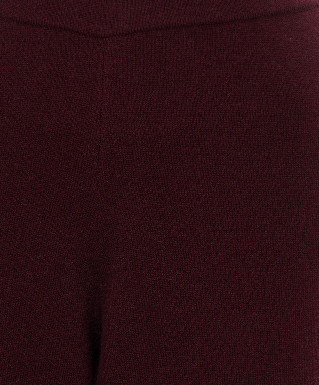 Allude Бордовые брюки из шерсти и кашемира 26517614 изображение 5