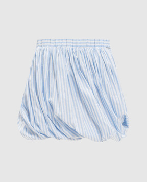 Twinset Блакитна спідниця в смужку з драпіруванням 261TE2082