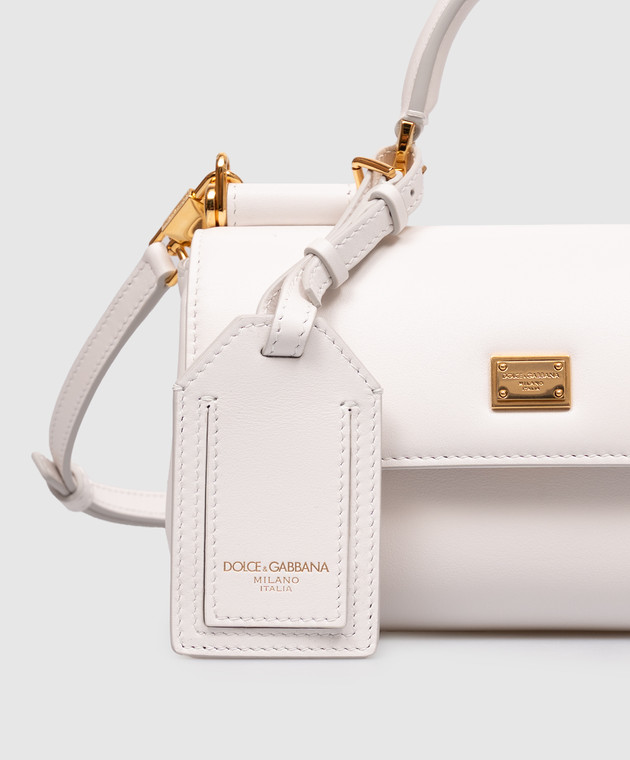 Dolce&Gabbana Біла шкіряна сумка My Sicily BB7864B7321 зображення 4