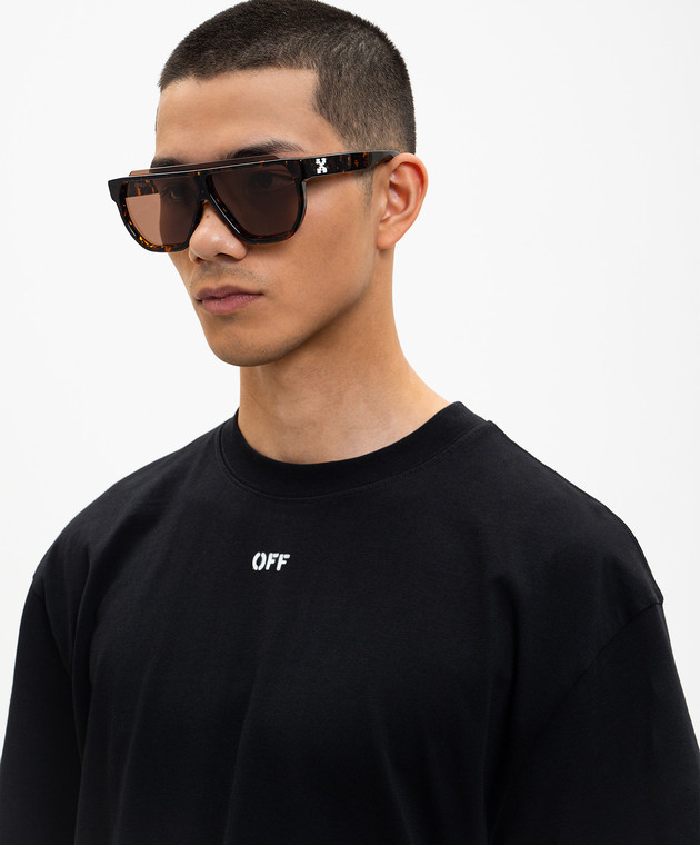 Off-White Коричневые солнцезащитные очки Earth OW10496064133 изображение 2