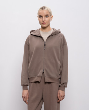 Brunello Cucinelli Коричнева спортивна куртка MN05NHF406