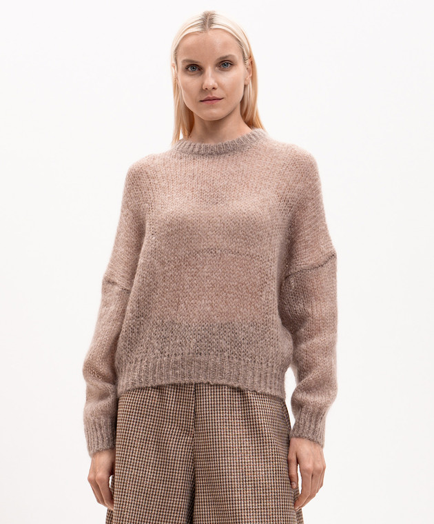 Brunello Cucinelli Коричневий светр з вовною MLC349300P зображення 3